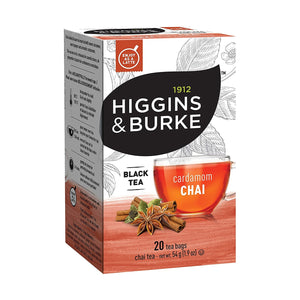 Higgins & Burke Cardamom Chai Filterbag Tea 20 Count