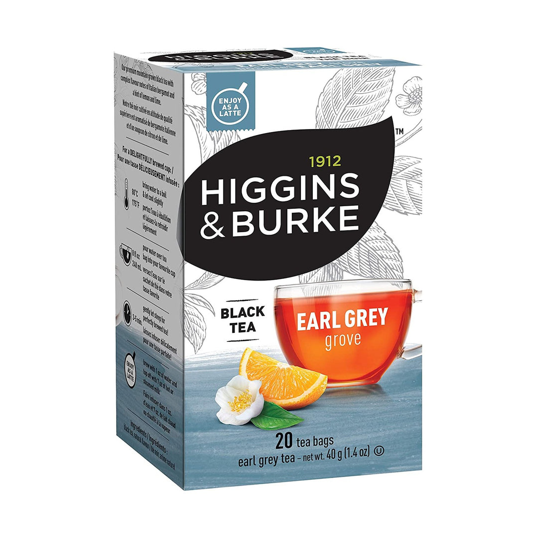 Higgins &amp; Burke Earl Grey Grove Filterbag Tea 20 Count