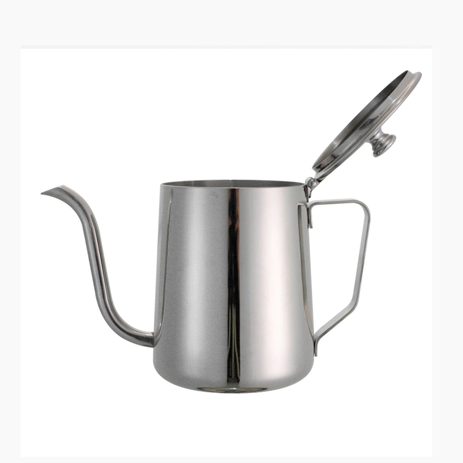JoeFrex Gooseneck Drip Kettle with Lid, 20 oz. Stainless Steel