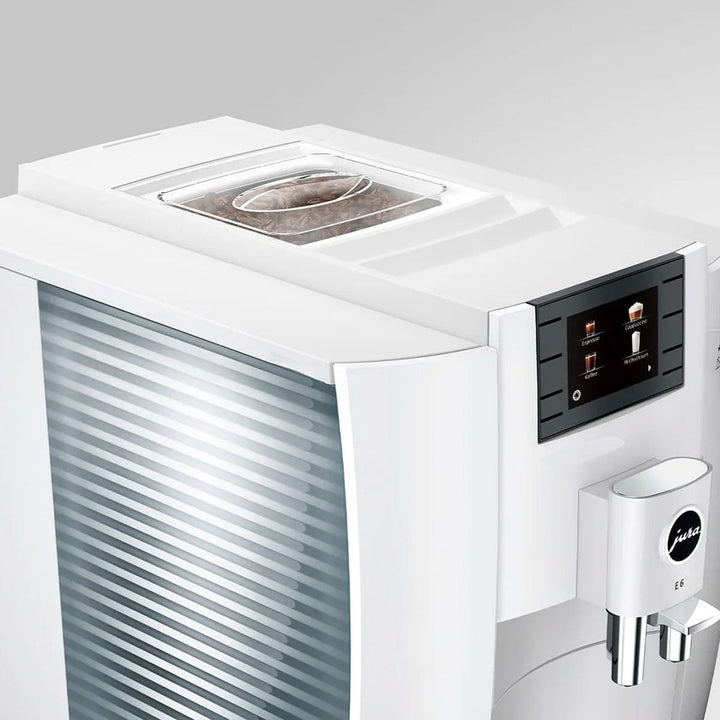 Jura E6 Automatic Espresso Machine, Piano White 
