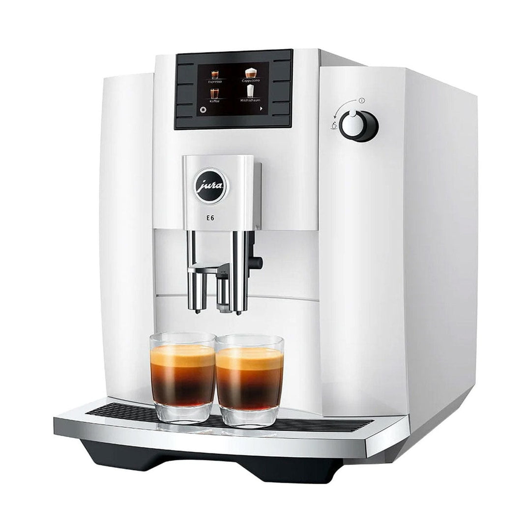 Jura E6 Automatic Espresso Machine, Piano White 