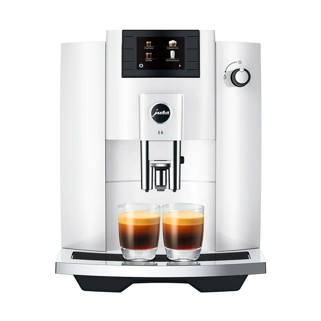 Jura E6 Automatic Espresso Machine, Piano White 