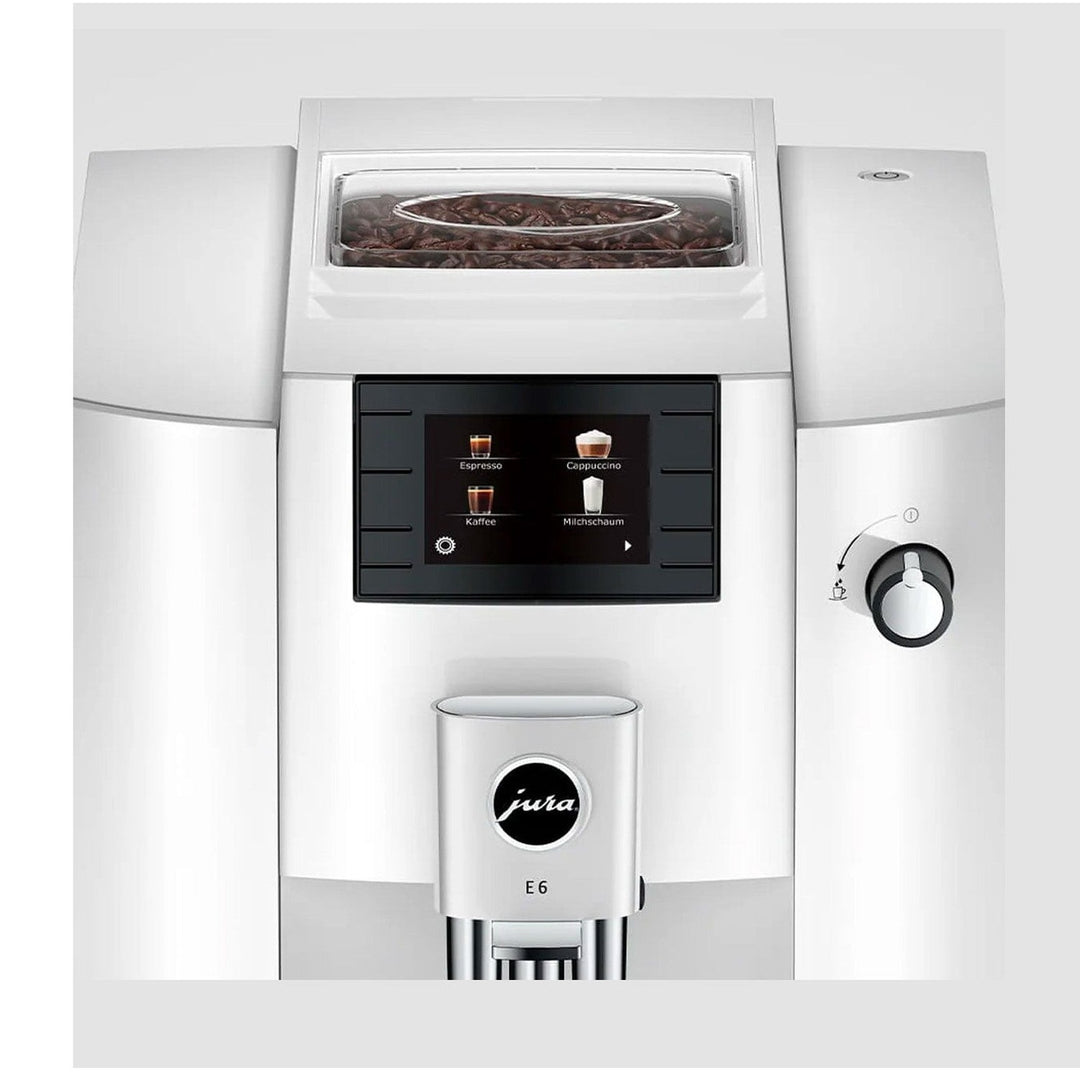 Jura E6 Automatic Espresso Machine, Piano White 
