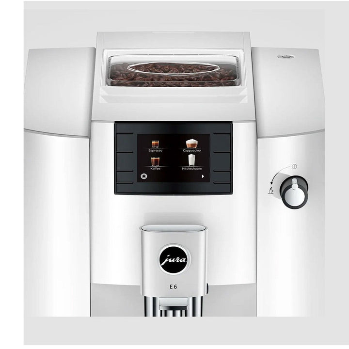 Jura E6 Automatic Espresso Machine, Piano White 