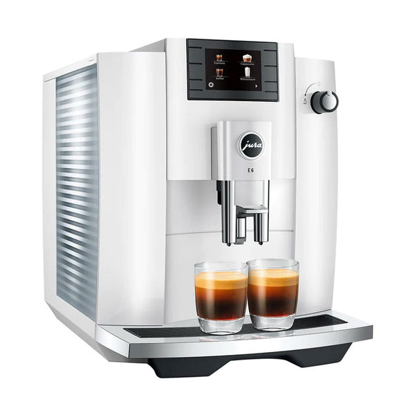 Jura E6 Automatic Espresso Machine, Piano White #15559