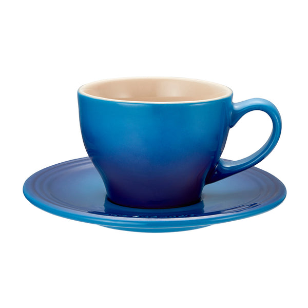Le Creuset Stoneware Cappuccino Cups, Set of 2 - Blueberry