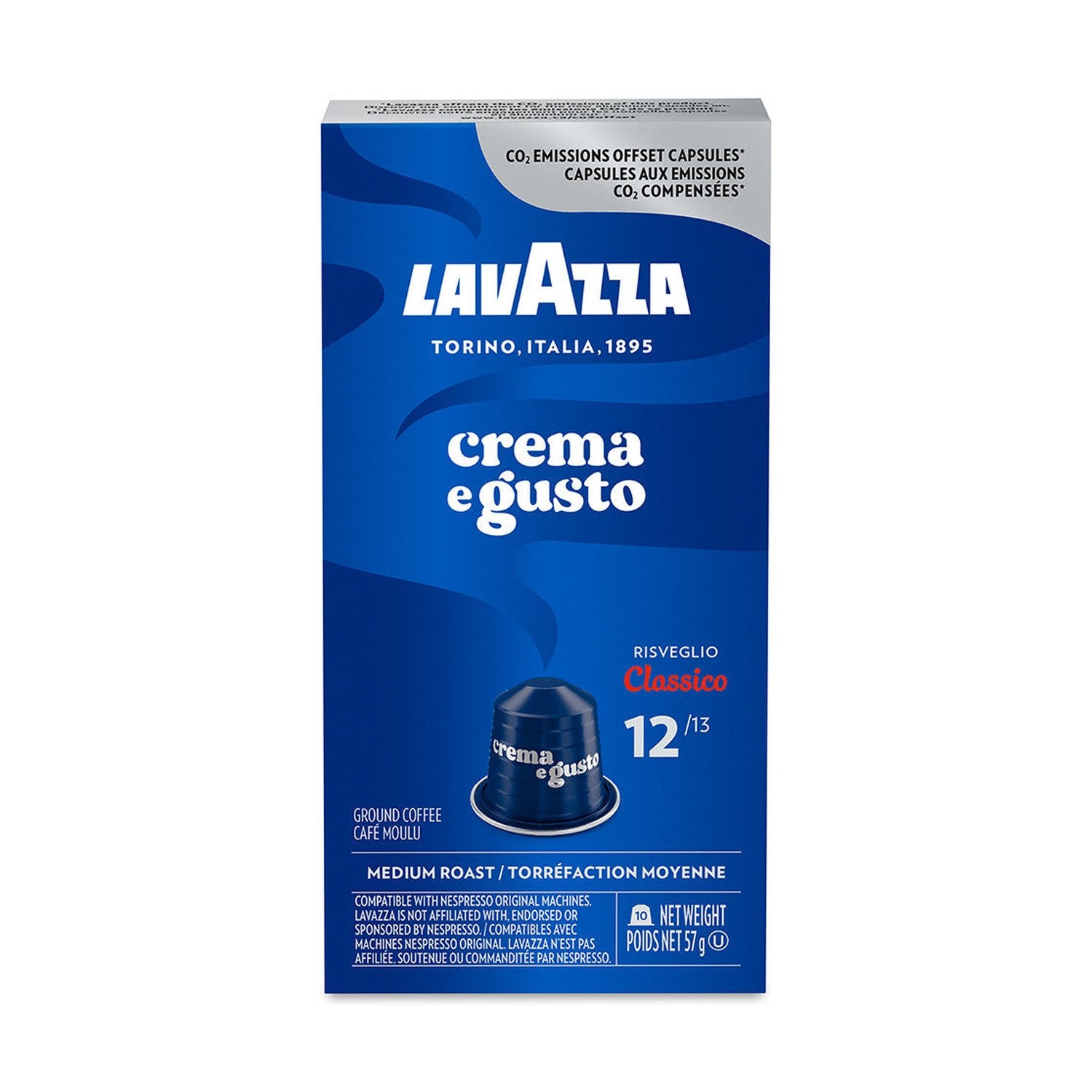 Lavazza Crema e Gusto Aluminum Nespresso Compatible Capsules 10 Pack