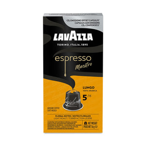 Lavazza Espresso Maestro Lungo Aluminum Nespresso Compatible Capsules 10 Pack
