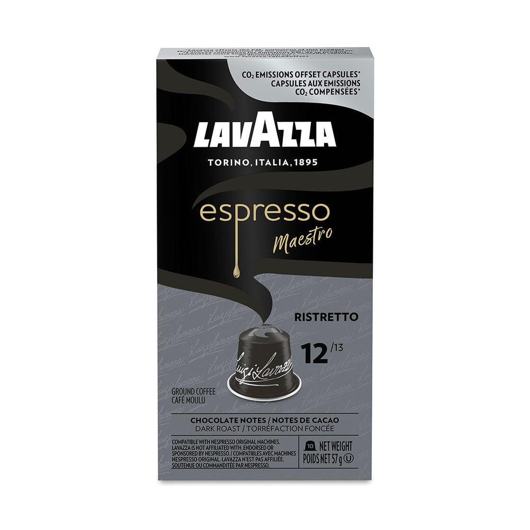 Lavazza Espresso Maestro Ristretto Aluminum Nespresso Compatible Capsules 10 Pack