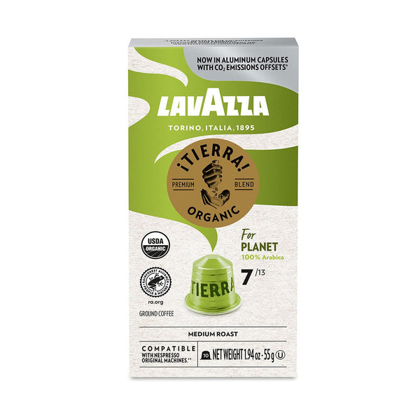 Lavazza ¡Tierra! For Planet Aluminum Nespresso Compatible Capsules 10 Pack