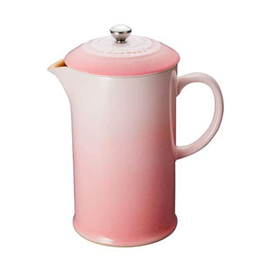 Le Creuset Cafe Stoneware 1L French Press, Shell Pink