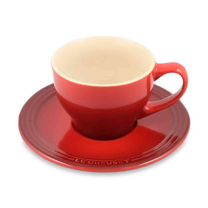 Le Creuset Stoneware Cappuccino Cups, Set of 2 - Cerise