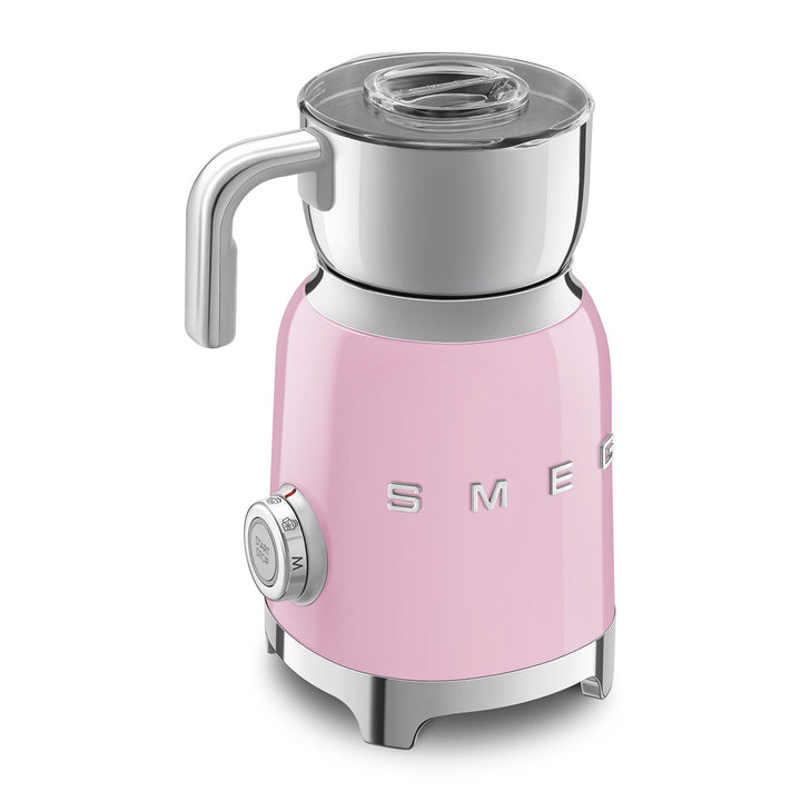 SMEG Electric Milk Frother, Pink ECS Coffee