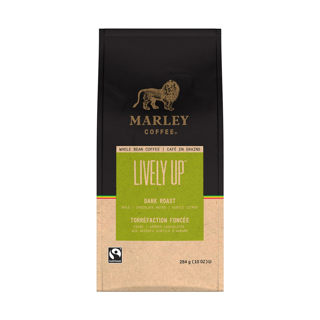 Marley Coffee Lively Up Whole Bean Coffee 10 oz.
