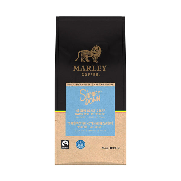 Marley Coffee Simmer Down SWP Decaf Whole Bean Coffee 10 oz.