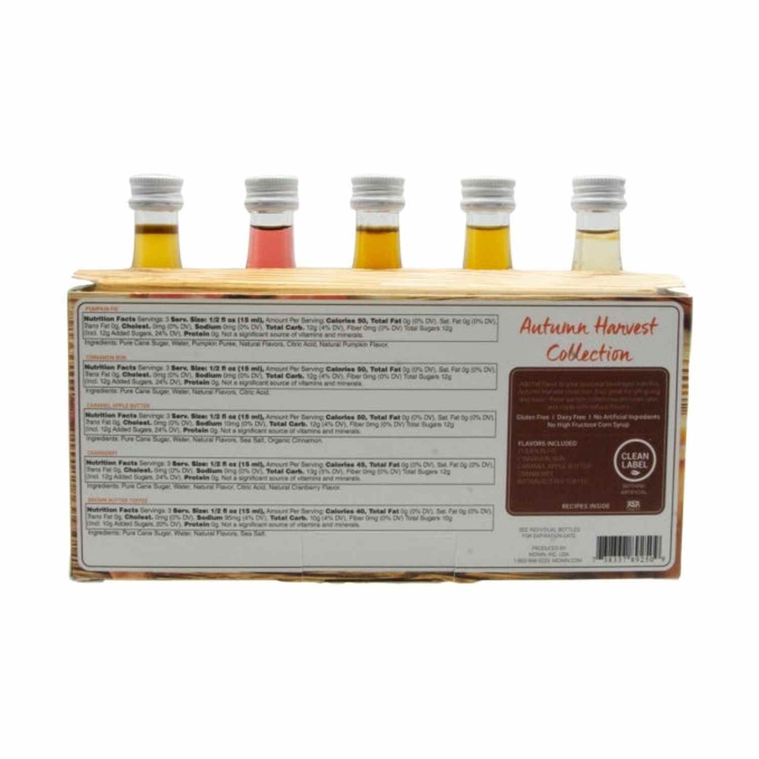 Monin Autumn Harvest Flavour Collection, 5 Pack