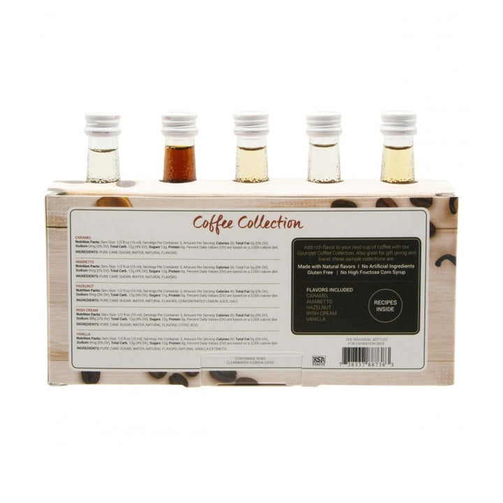 Monin Coffee Flavour Collection, 5 Pack