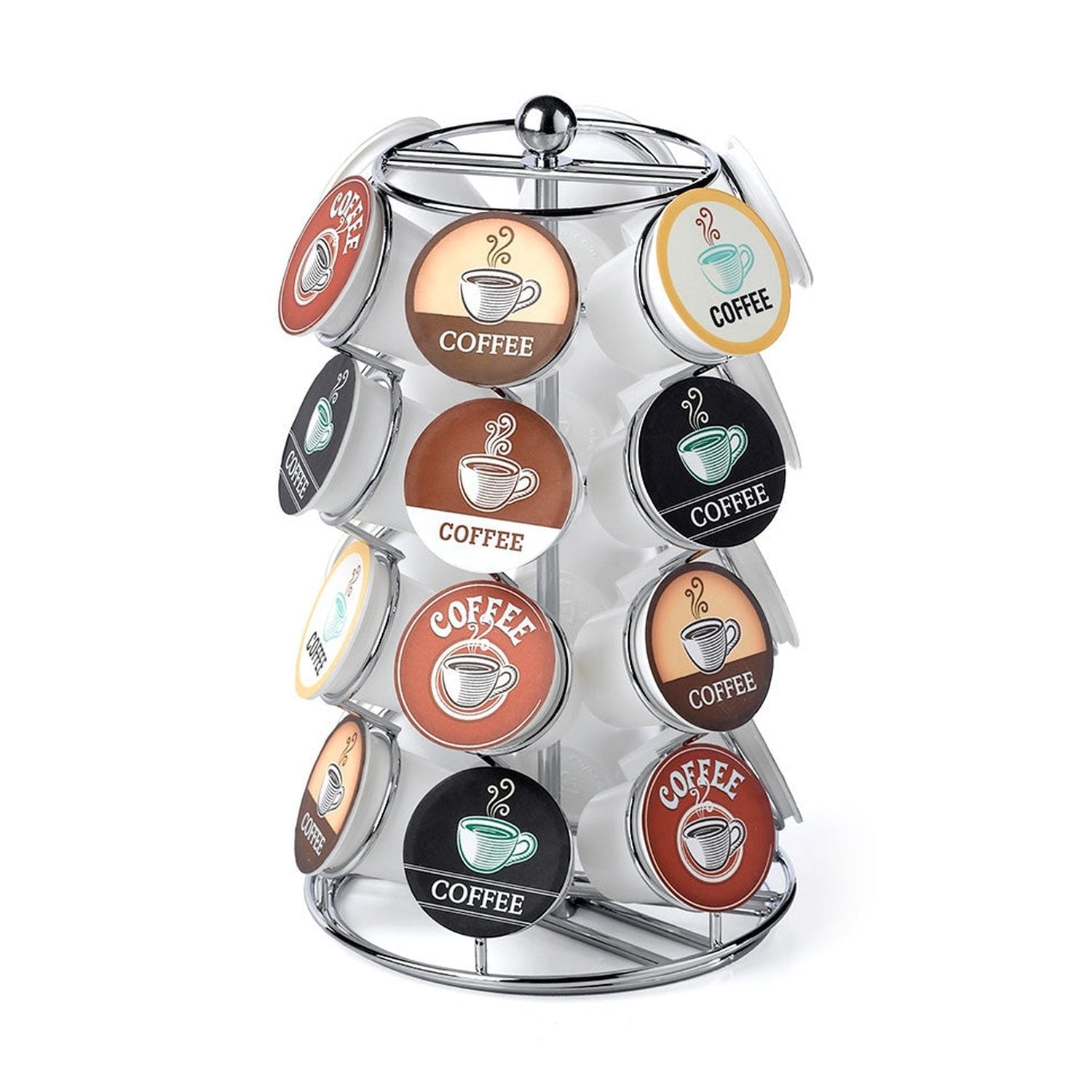 Nifty Solutions 24 Count Coffee Pod Carousel, Chrome