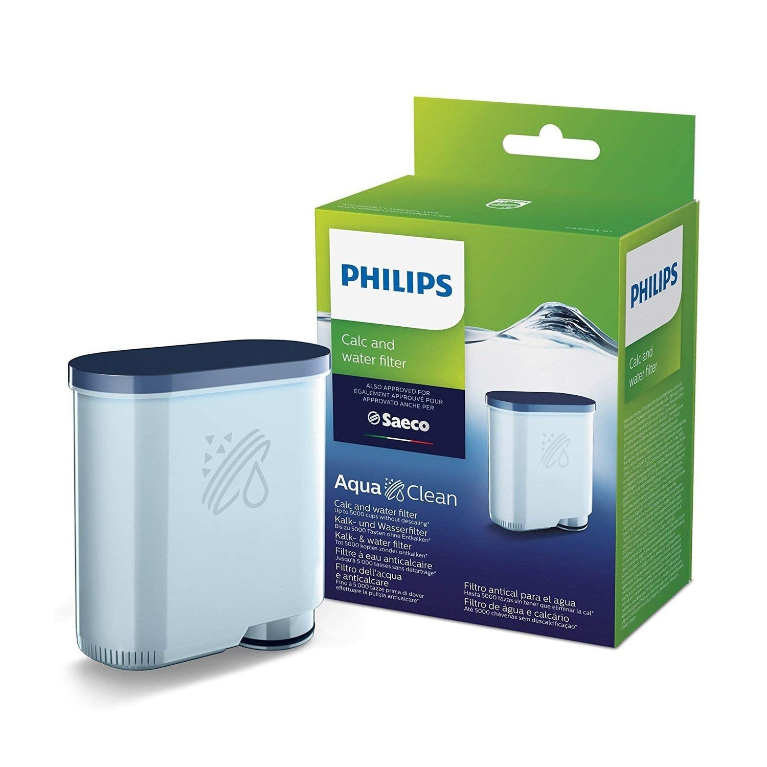 Philips Saeco AquaClean Calc and Water Filter, 1 Pack