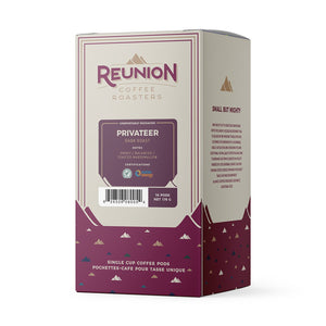 Reunion Coffee Roasters Privateer Dark Coffee Pods 16 Pack