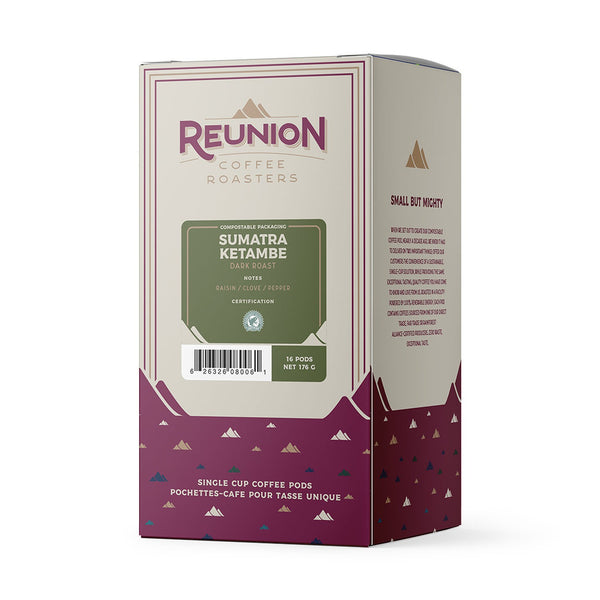 Reunion Coffee Roasters Sumatra Ketambe Coffee Pods 16 Pack