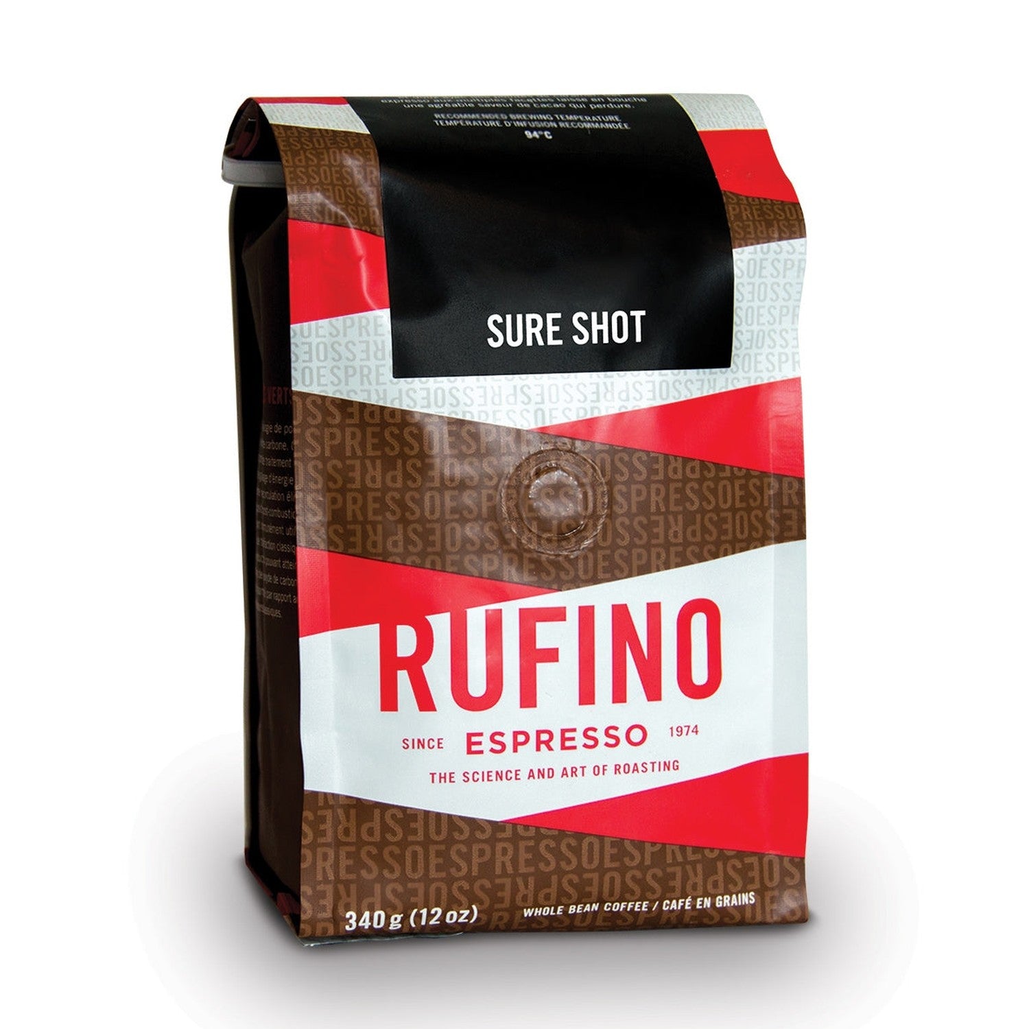 Rufino Espresso Sure Shot Whole Bean Coffee, 12 oz.