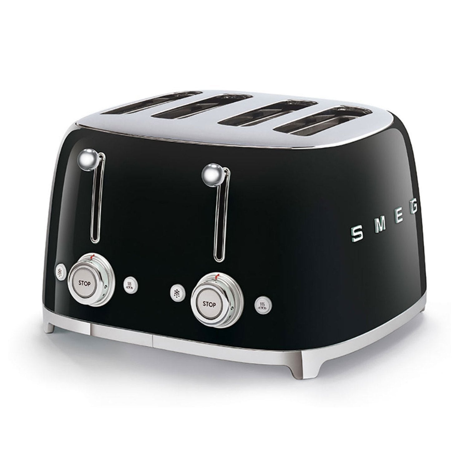 Smeg 4-Slot Toaster, Black #TSF03BLUS
