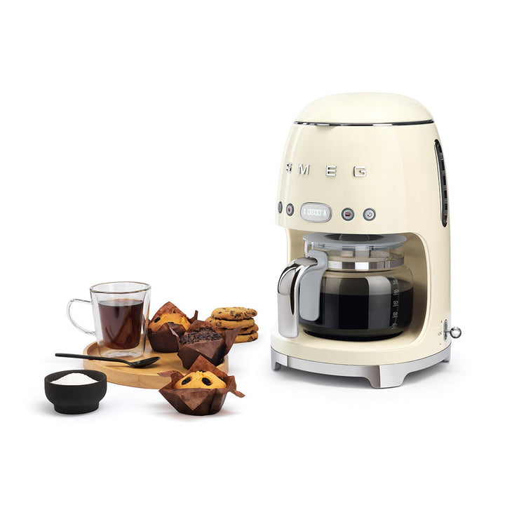 Smeg 50s Style Drip Filter Coffee Machine, Cream 