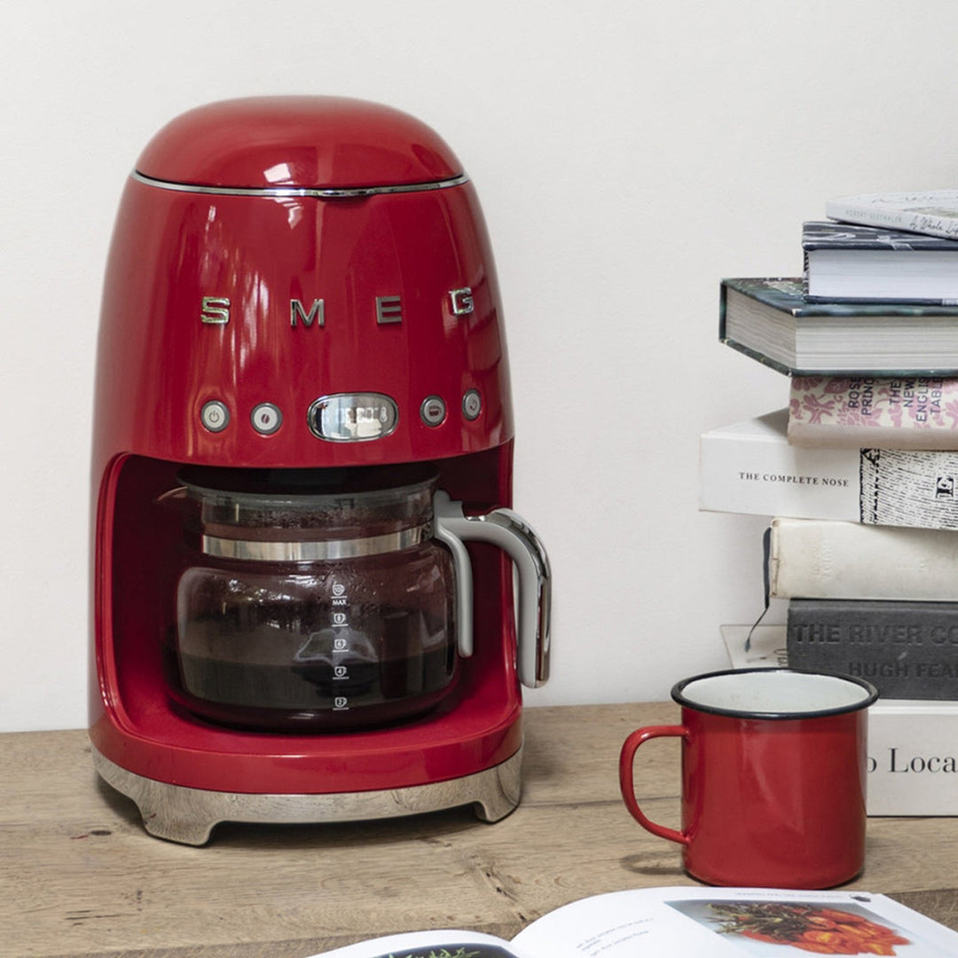 Smeg 50s Style Drip Filter Coffee Machine, Red 