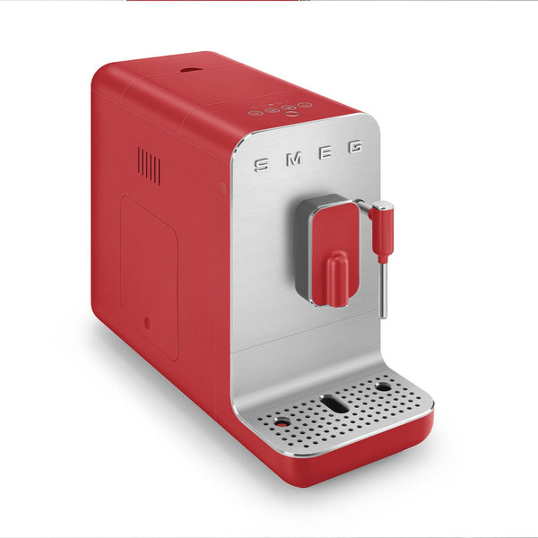 Smeg Super Automatic Espresso Machine with Steam Wand, Matte Red #BCC02RDMUS