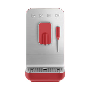 Smeg Super Automatic Espresso Machine with Steam Wand, Matte Red #BCC02RDMUS