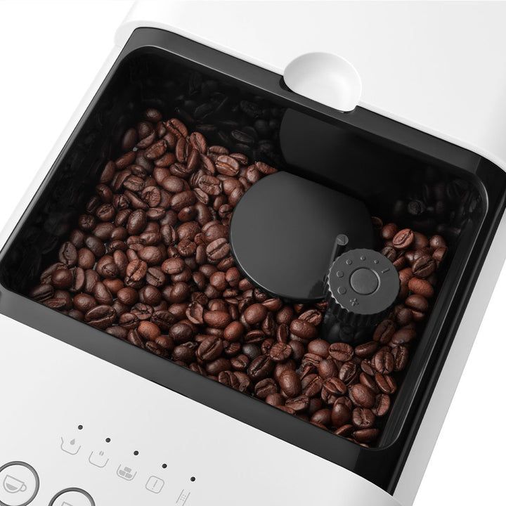 Smeg Super Automatic Espresso Machine with Steam Wand, Matte White 