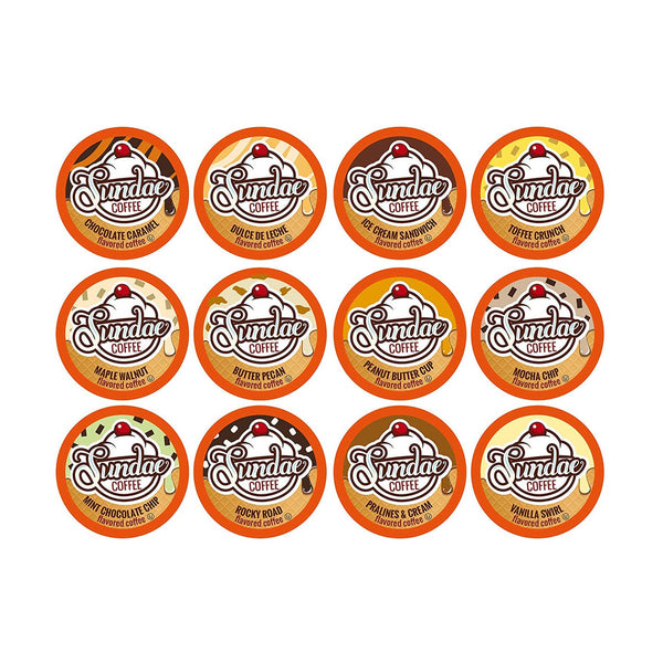 Sundae Ice Cream Flavoured Variety Single Serve Coffee, 48 Pack