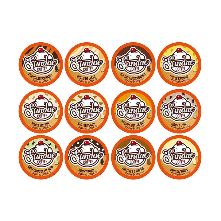 Sundae Ice Cream Flavoured Variety Single Serve Coffee, 48 Pack