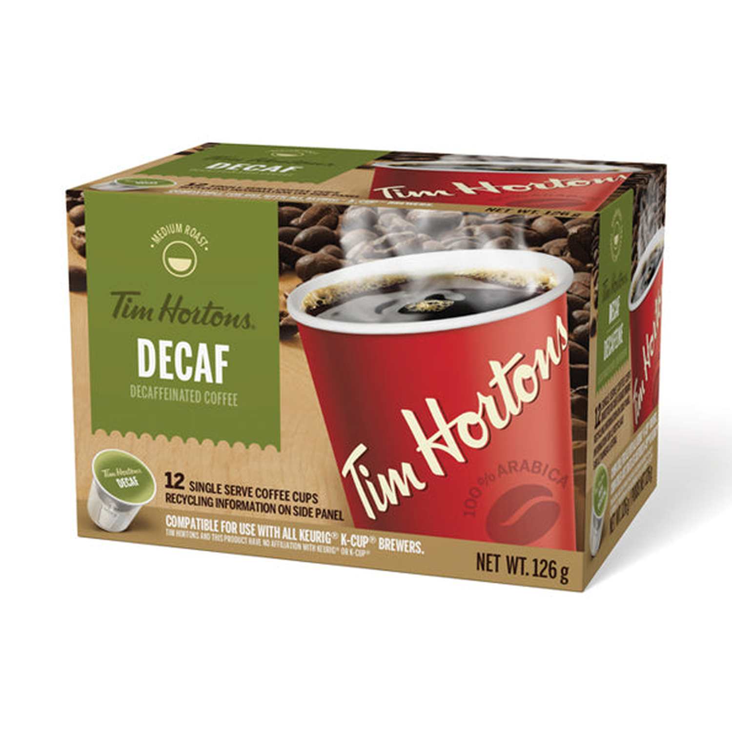Tim Hortons Decaf Coffee K-Cup® Pods 12 Pack