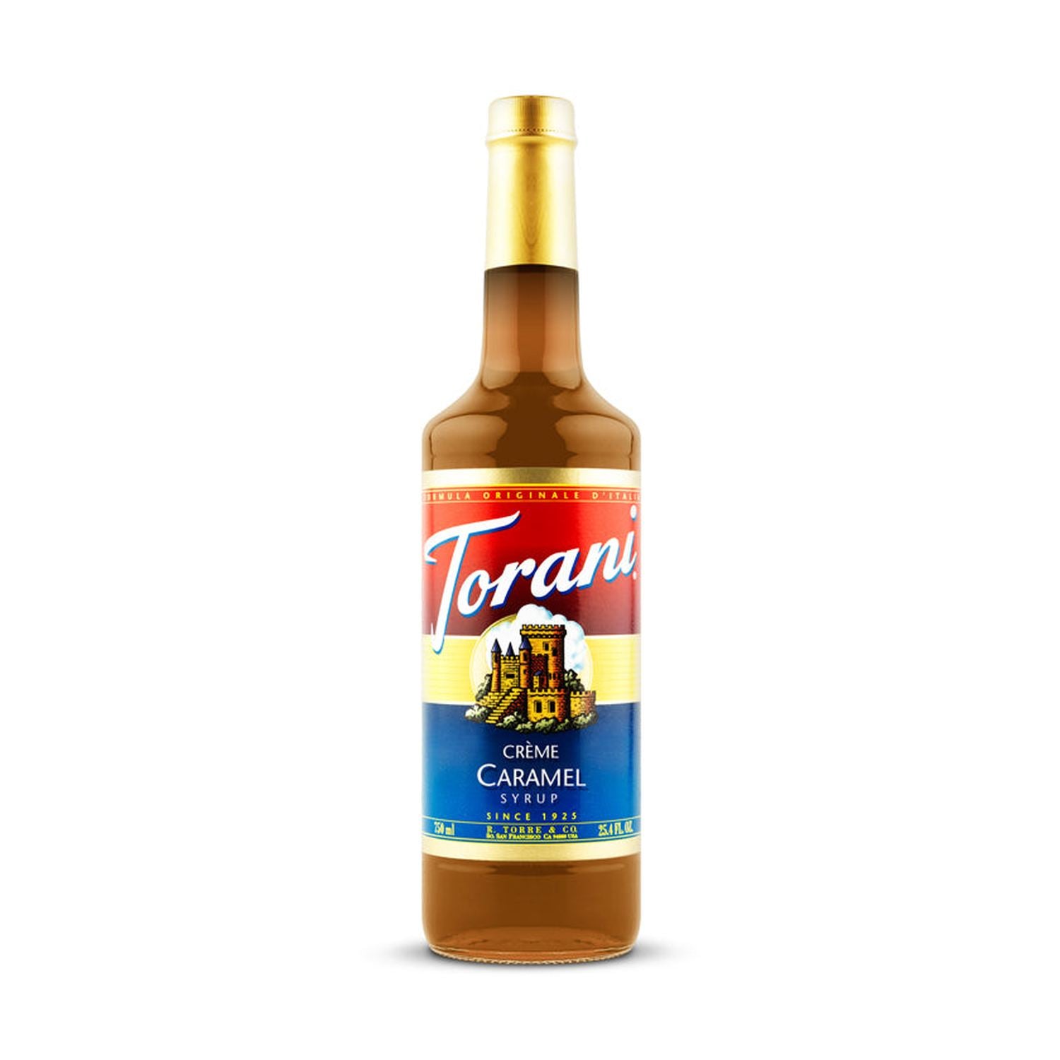 Torani Creme Caramel Syrup 750ml Glass Bottle
