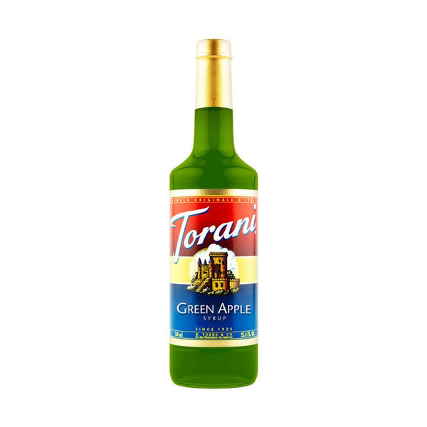 Torani Green Apple Syrup, 750ml Glass Bottle