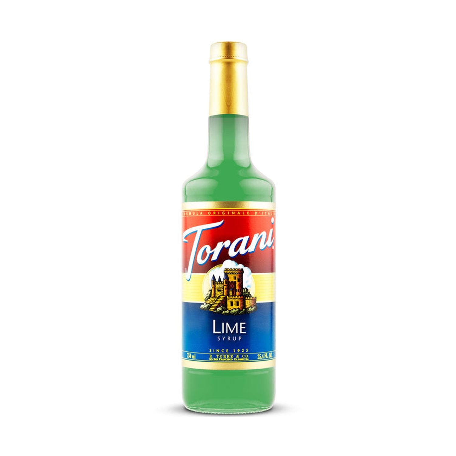 Torani Lime Syrup, 750ml Glass Bottle