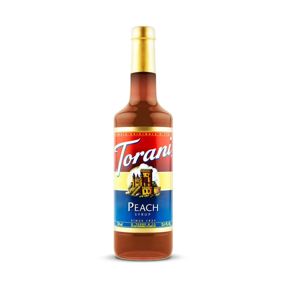 Torani Peach Syrup, 750ml Plastic Bottle