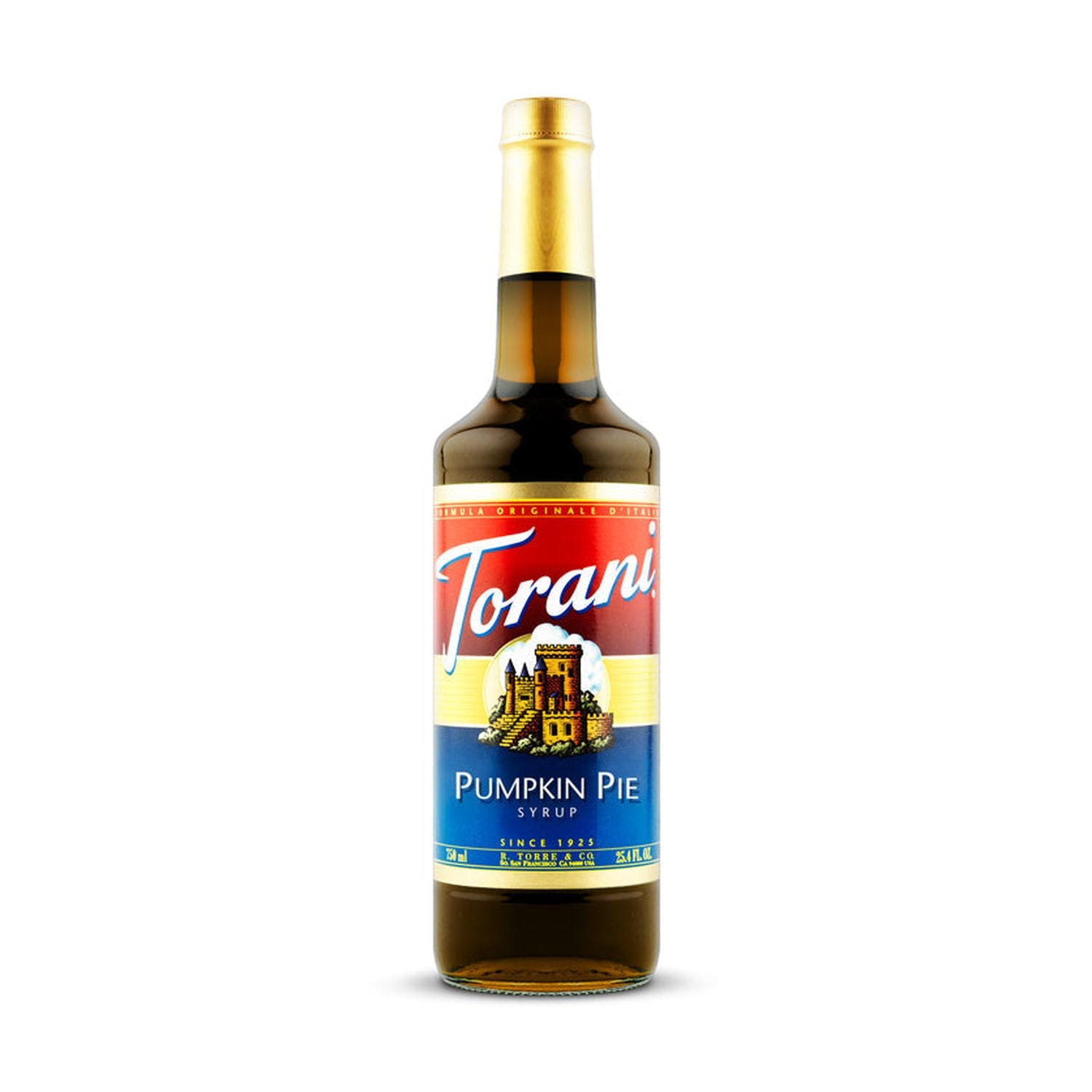 Torani Pumpkin Pie Syrup, 750ml Plastic Bottle