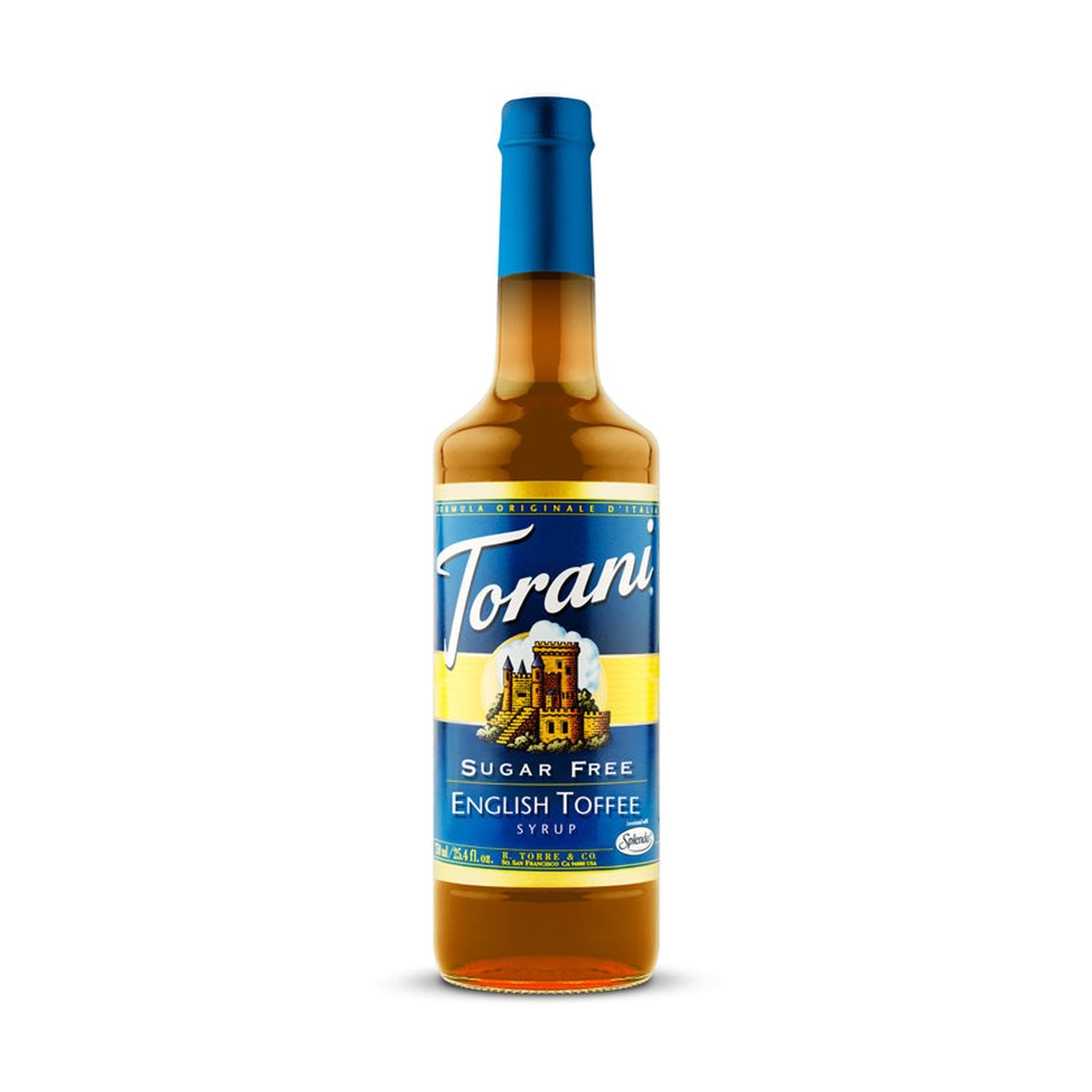 Torani Sugar Free English Toffee Syrup 750ml Glass Bottle