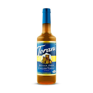 Torani Sugar Free English Toffee Syrup 750ml Glass Bottle