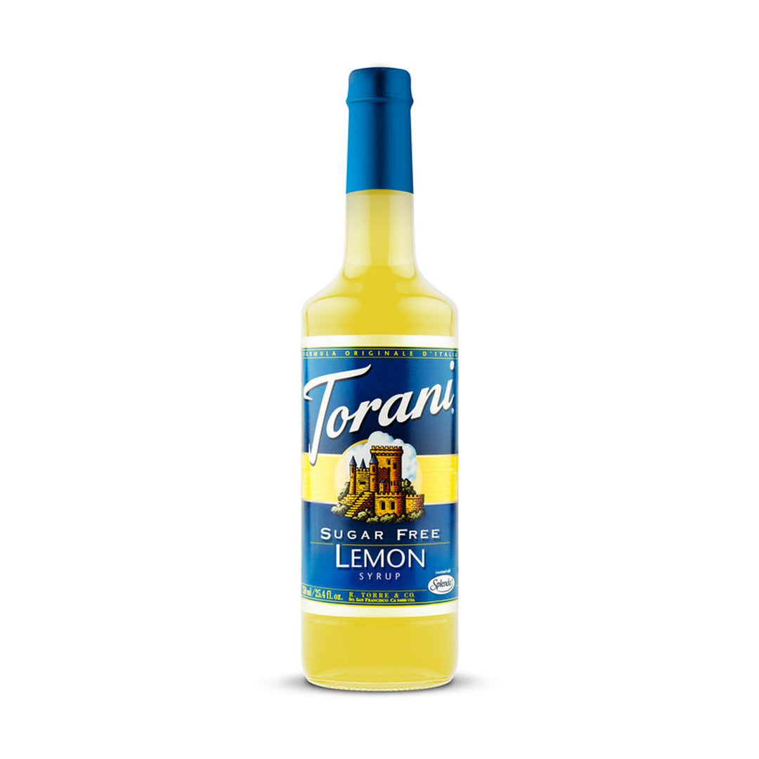 Torani Sugar Free Lemon Syrup 750ml Glass Bottle