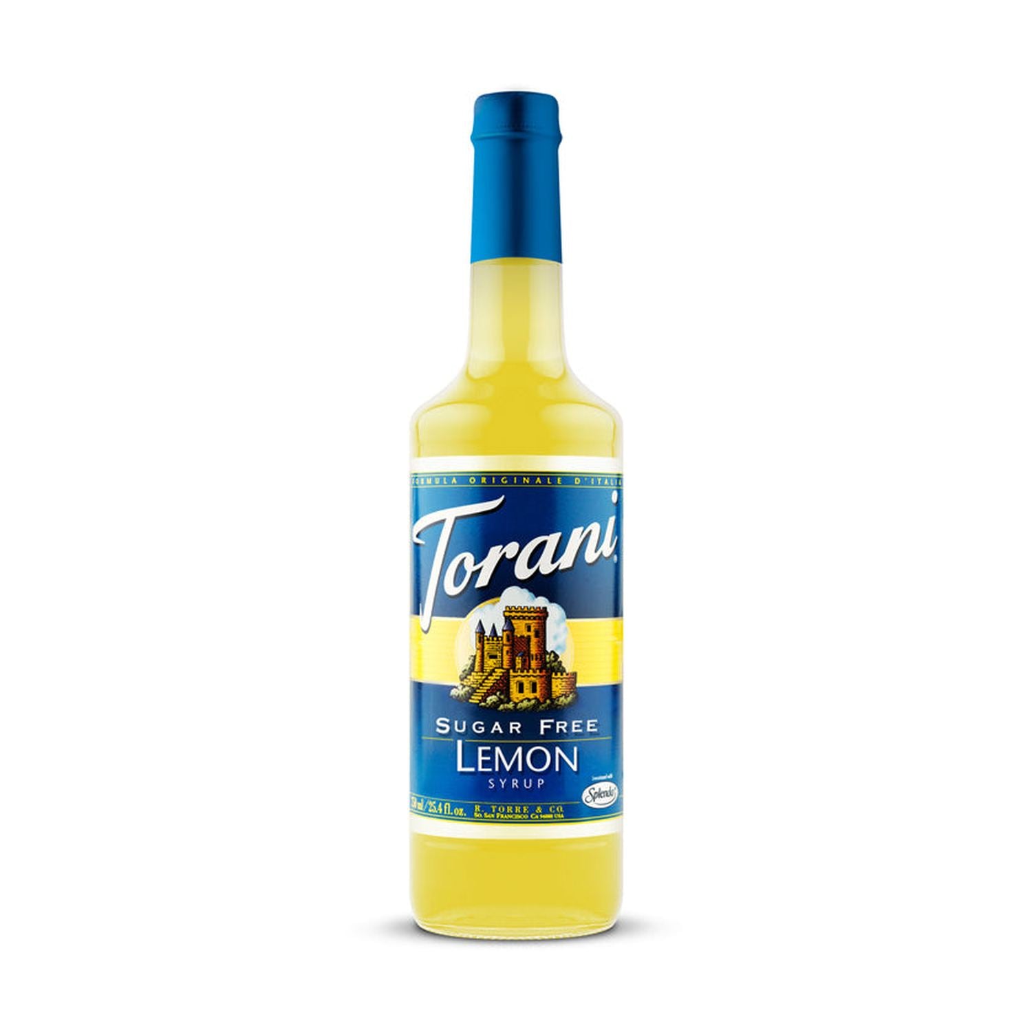 Torani Sugar Free Lemon Syrup 750ml Glass Bottle