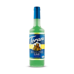 Torani Sugar Free Lime Syrup 750ml Glass Bottle