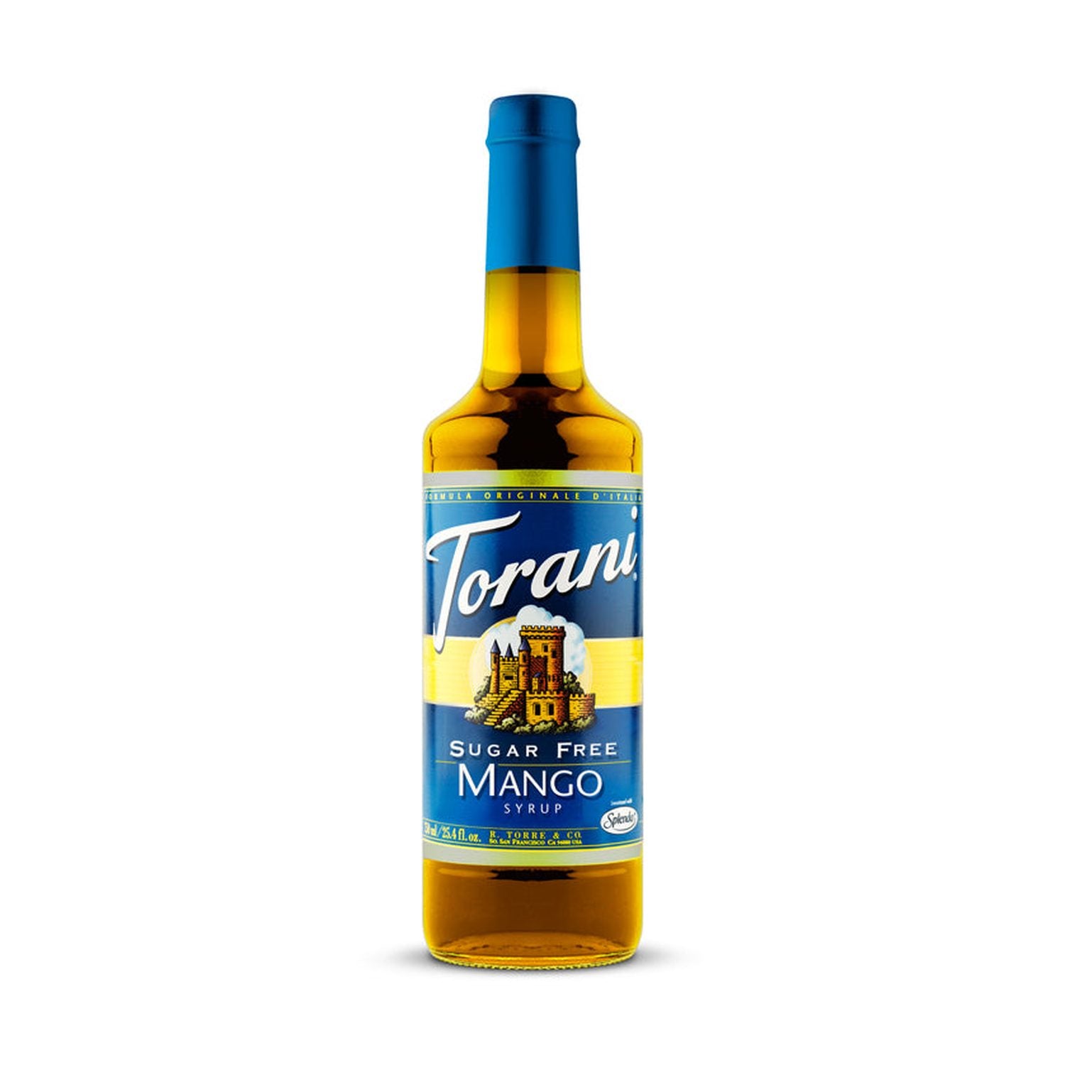 Torani Sugar Free Mango Syrup 750ml Glass Bottle