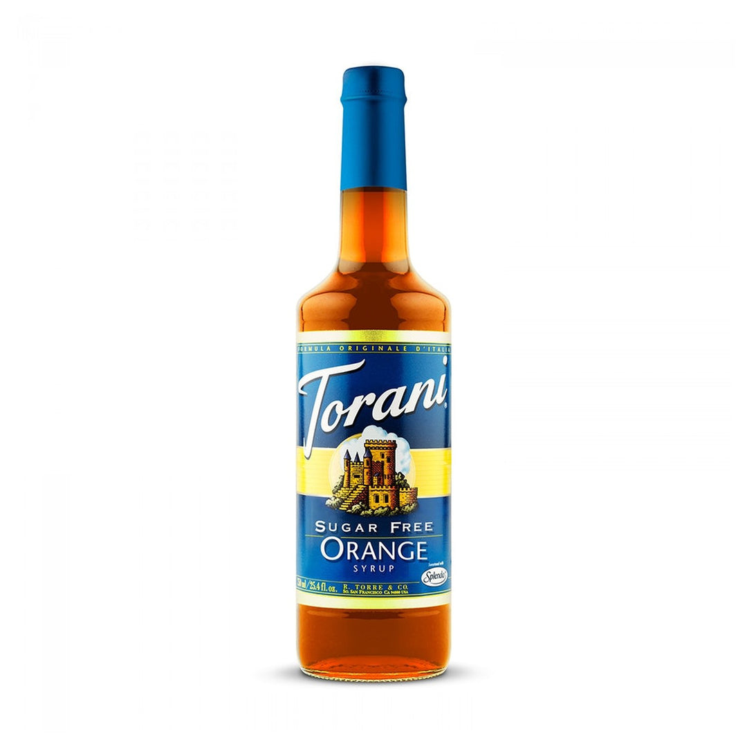 Torani Sugar Free Orange Syrup 750ml Glass Bottle