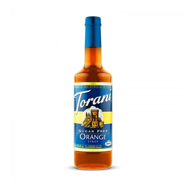 Torani Sugar Free Orange Syrup 750ml Glass Bottle