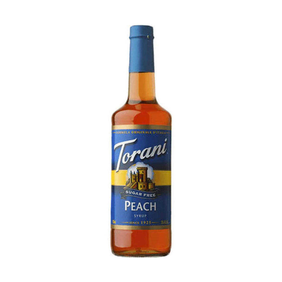 Torani Sugar Free Peach Syrup, 750ml Plastic Bottle
