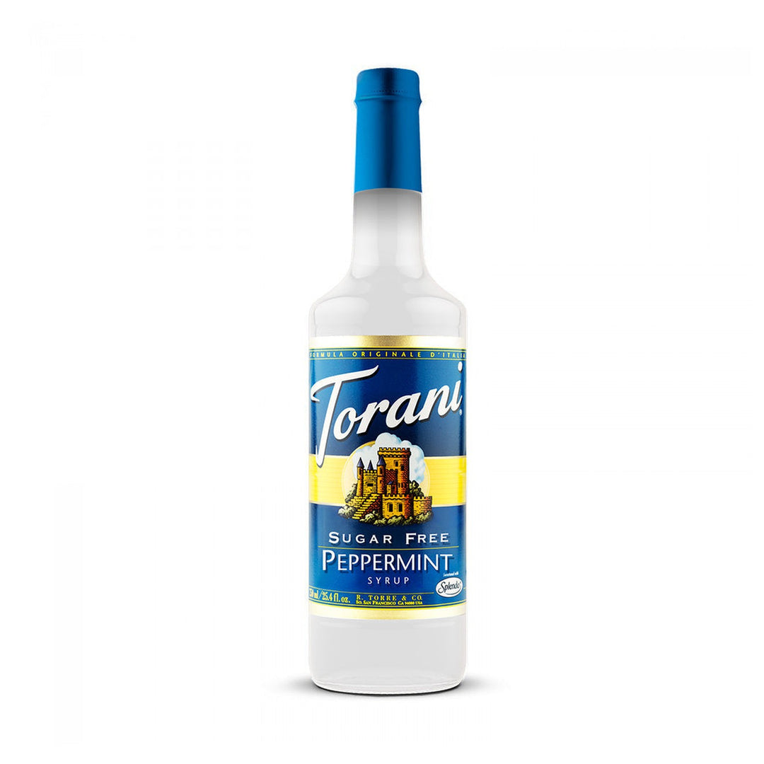 Torani Sugar Free Peppermint Syrup, 750ml Plastic Bottle
